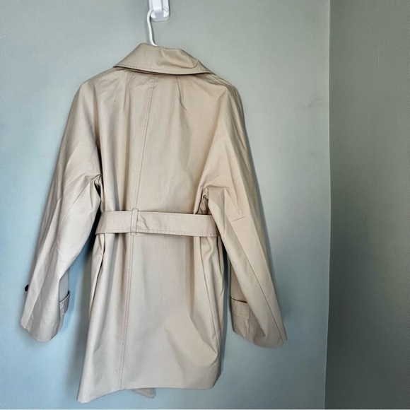 J.Crew Short Trench Jacket in Vintage Khaki Size Medium - Picture 4 of 12